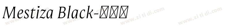 Mestiza Black字体转换